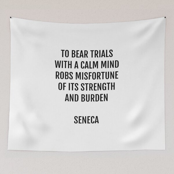 Artikelvorschau, Prüfungen mit ruhigem Geist ertragen – Seneca Stoic Quotes entworfen und verkauft von Inspirationmotivation.