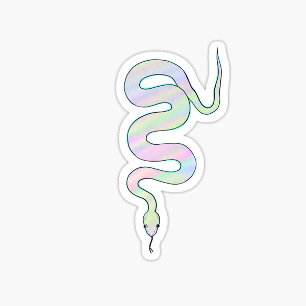 Rainbow Pastel Snake Sticker