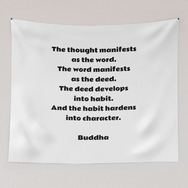 Item preview, The thought manifests as the word - Buddhist quote - Quotes Said By Buddha designed and sold by Inspirationmotivation.