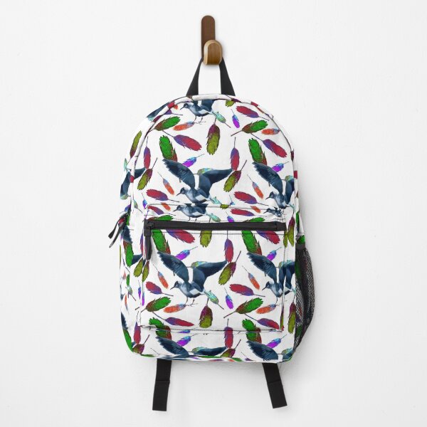 Item preview, Light as a feather: colorful birds and feathers - pattern white background photo style designed and sold by kikidu21.