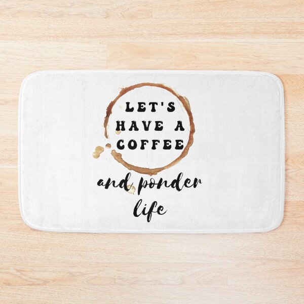 Item preview, Drink Coffee And Ponder Life Quote Coffee Ring designed and sold by Natasha Rolfe.