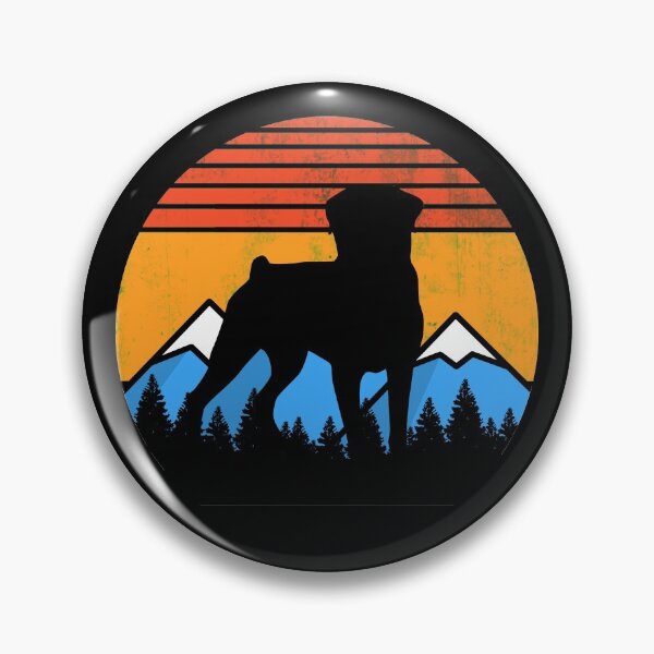 Item preview, Retro Distressed Vintage Sunset Mountains and Forest Rottweiler Dog Gift designed and sold by Guarddogdrive.