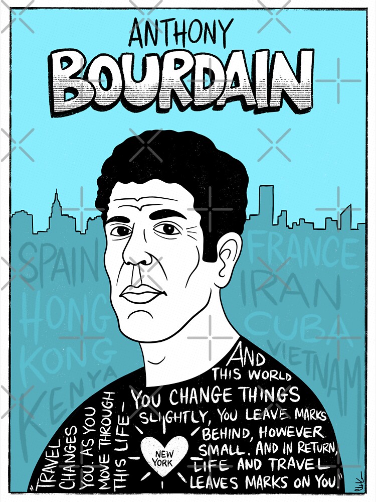Anthony Bourdain Pop Folk Art by krusefolkart