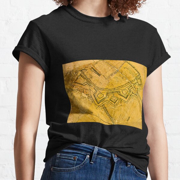 Alte Stadtkarte Braunau 1680 c. Classic T-Shirt