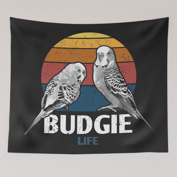 Item preview, Retro Vintage Budgies Budgie Life designed and sold by Alienphysique.