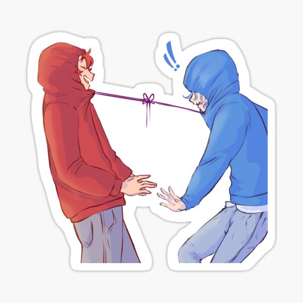 Reki and langa in hoodies Sticker