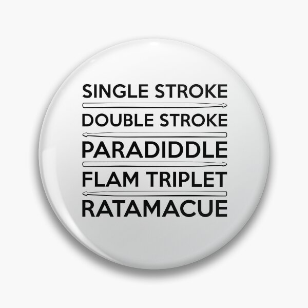 Item preview, Essential Drum Rudiments with Drumsticks (black text) designed and sold by Kendall Anderson.