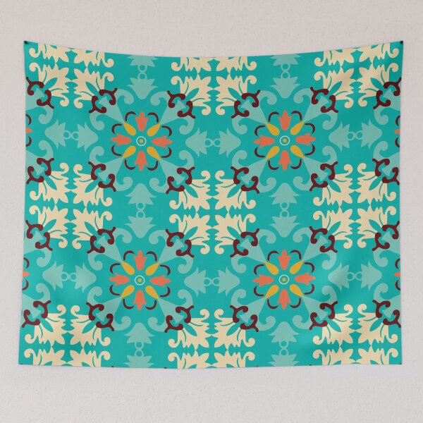 Item preview, Turquoise Azulejos 001 designed and sold by FK-UK.