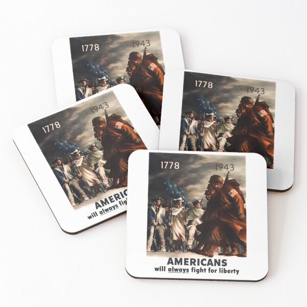 Item preview, Americans Will Always Fight For Liberty - WW2 Propaganda - 1943 designed and sold by warishellstore.