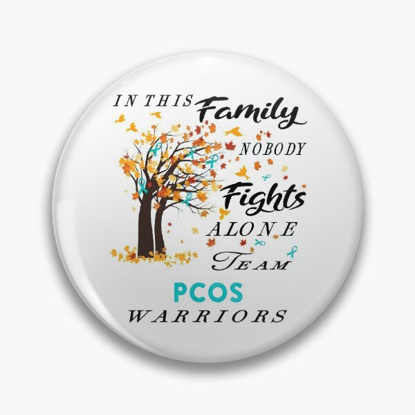 Item preview, In This Family No One Fight Alone PCOS Awareness ribbon tree designed and sold by radianen.
