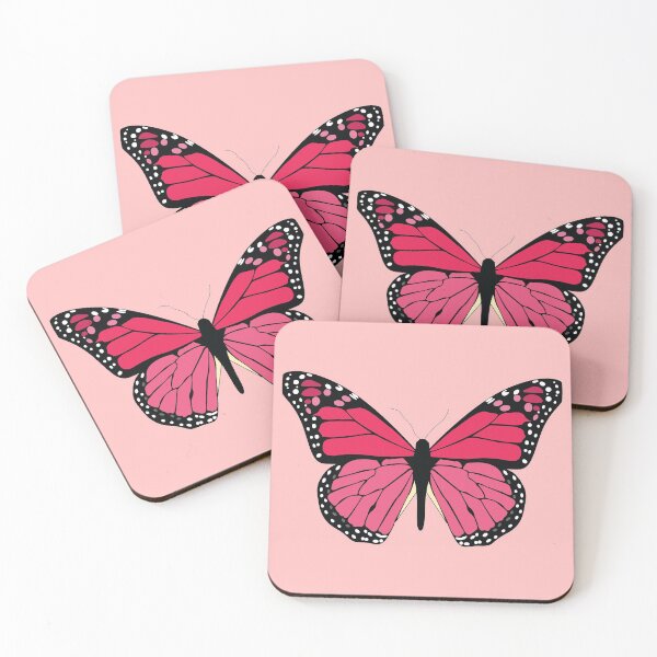 Aperçu de l'œuvre papillon monarque rose créée et vendue par withlovepiper.