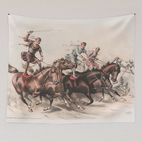 Item preview, Standing Horseback Riders Chromolithograph - Circa 1890 designed and sold by warishellstore.