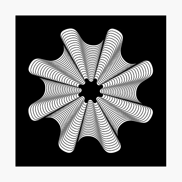 Item preview, Abstract Contour Line Art Ring Wavy Shape designed and sold by Ciara Shortall.