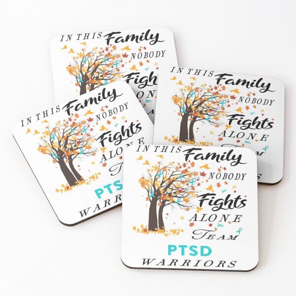 Item preview, In This Family No One Fight Alone PTSD Awareness ribbon tree designed and sold by radianen.