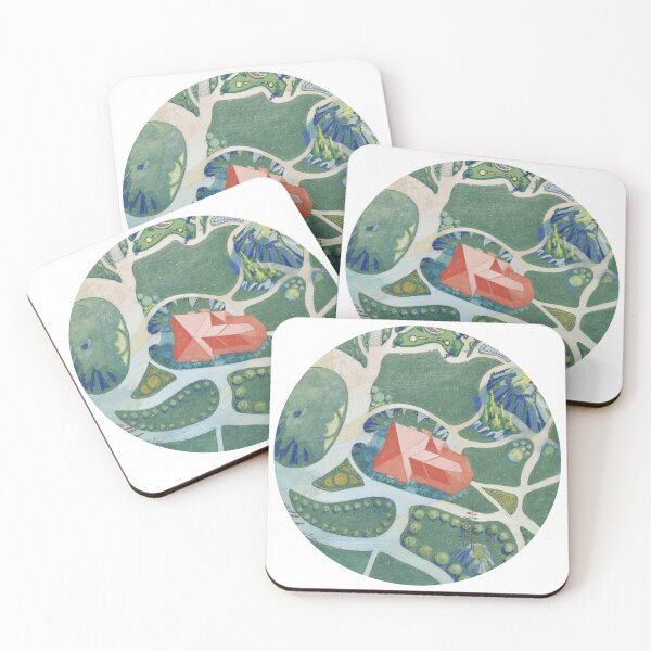 Item preview, Painted garden round stickers designed and sold by wavethreat.