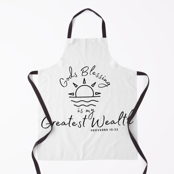 Item preview, Gods Blessing is My Greatest Wealth quote Proverbs 10:22 - black text - Design002 designed and sold by Mind-Your-Life.