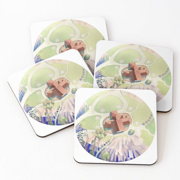 Item preview, Painted garden round stickers designed and sold by wavethreat.