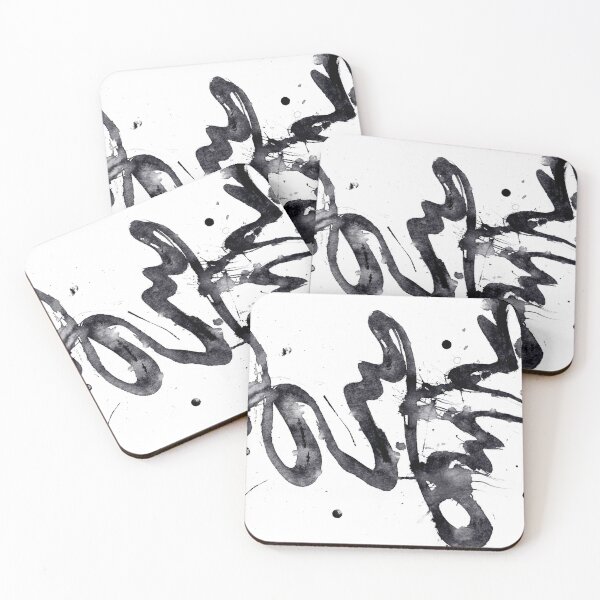 Item preview, ink explorations (081) - abstract black india ink painting designed and sold by expl-rations.