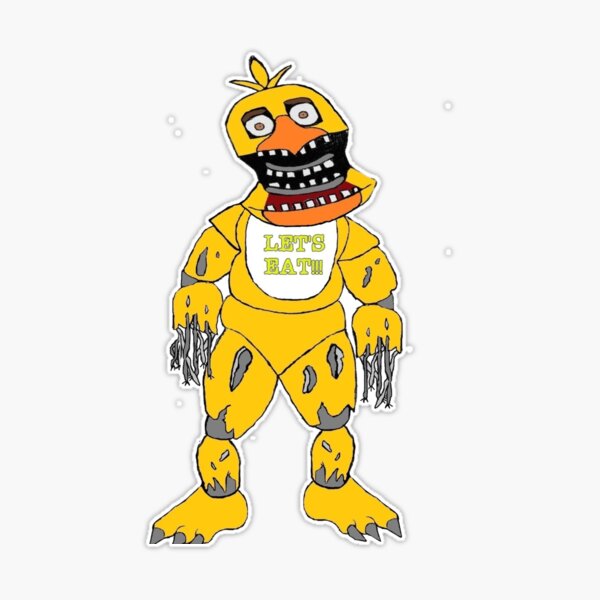 Drawing Withered Chica in fnaf #shortsdrawing #fnaf #witheredchica