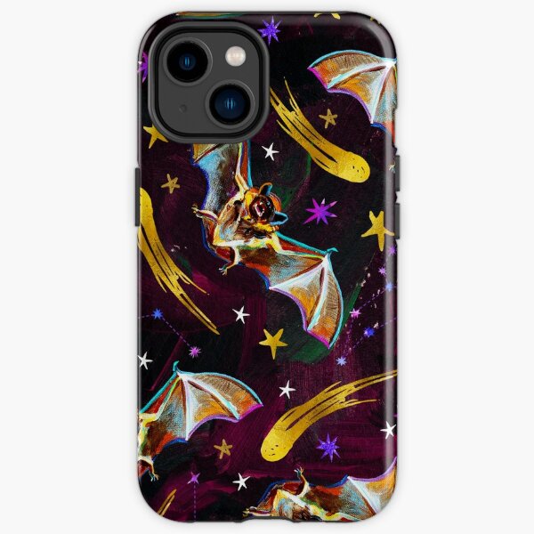 Spooky Bat Pattern with Stars by Robert Phelps iPhone Tough Case