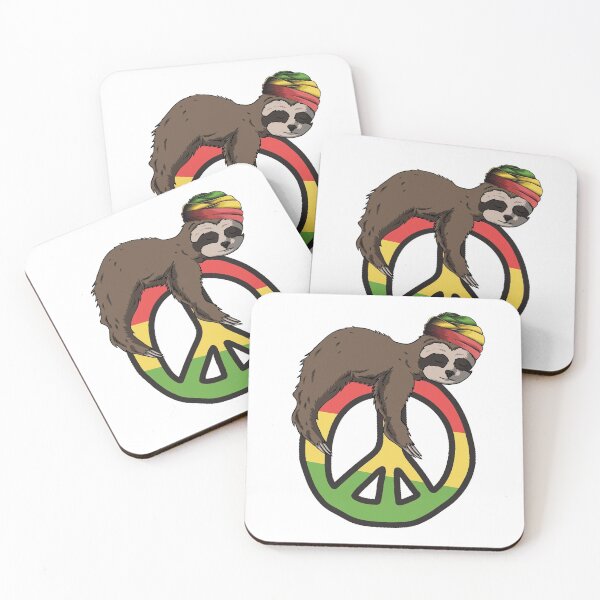 Item preview, Funny Rasta Sloth With Peace Art designed and sold by MrEddie10.