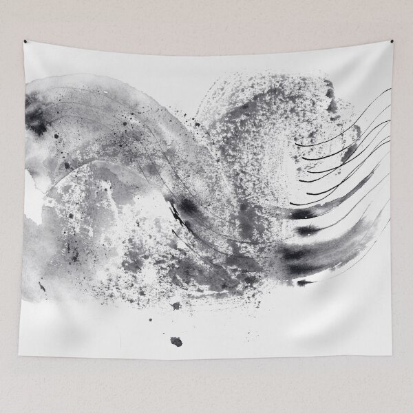 Item preview, ink explorations (082) - abstract black india ink painting designed and sold by expl-rations.