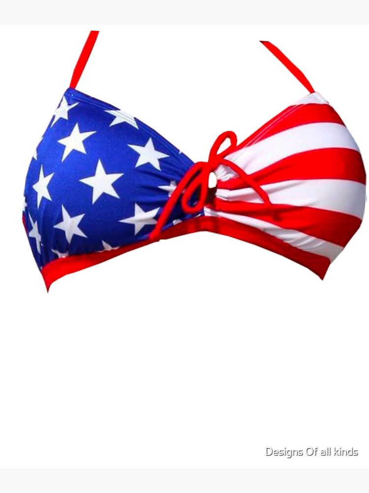 American flag bikini top Poster for Sale by Designs Of all kinds