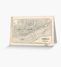 Vintage Map of Harrisburg PA (1877) Greeting Card