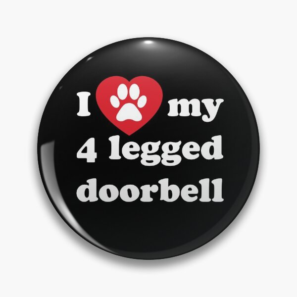Item preview, Funny Barking Dog I Heart My 4 Legged Doorbell Guard Dog designed and sold by Huhnerdieb Apparel.