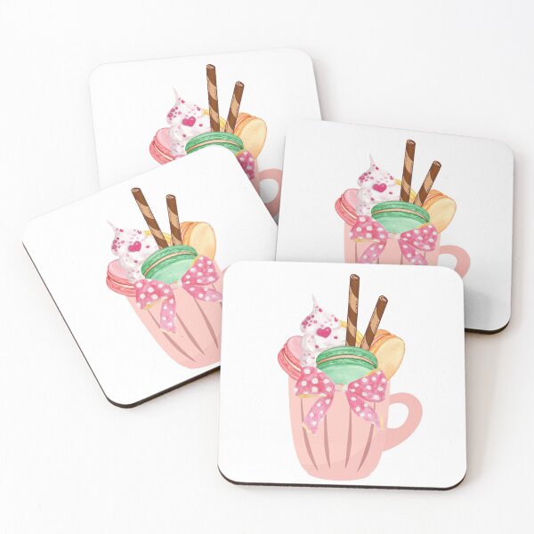Item preview, Cup of macarons with whipped cream and chocolate cookie designed and sold by Las creaciones de Jeant.