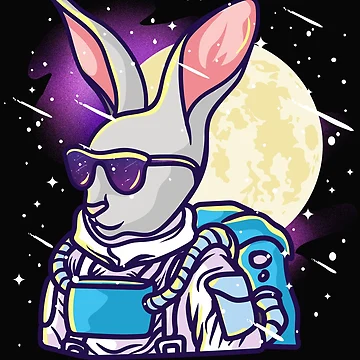 Artwork thumbnail, Astronaut Rabbit by woormle