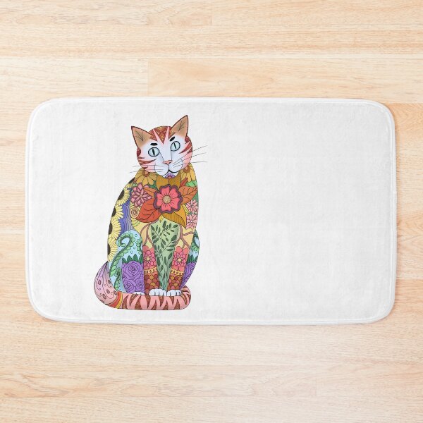 Item preview, Rainbow Flower Cat designed and sold by MelCornwell.