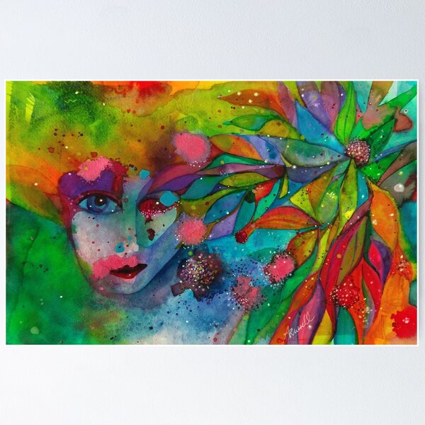 Mixed Media Forest Fairy Poster