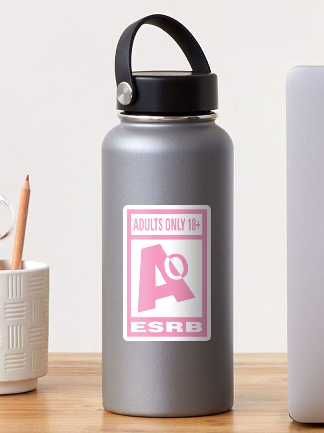 Thumbnail 1 of 3, Sticker, Adults Only [Pink] designed and sold by quantumcunt.