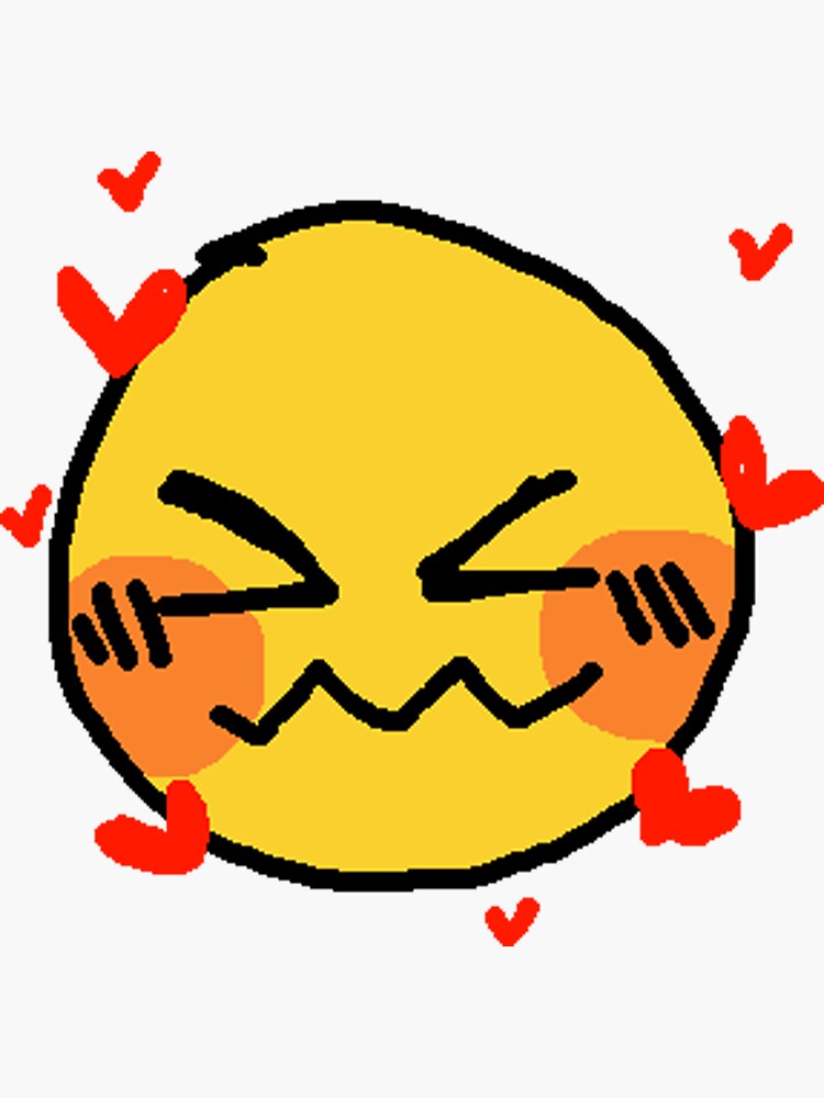 Lovestruck Cursed Emoji Sticker for Sale by RarePNGs