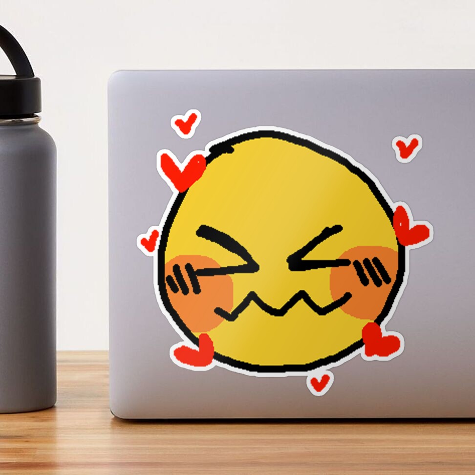 Lovestruck Cursed Emoji Sticker for Sale by RarePNGs