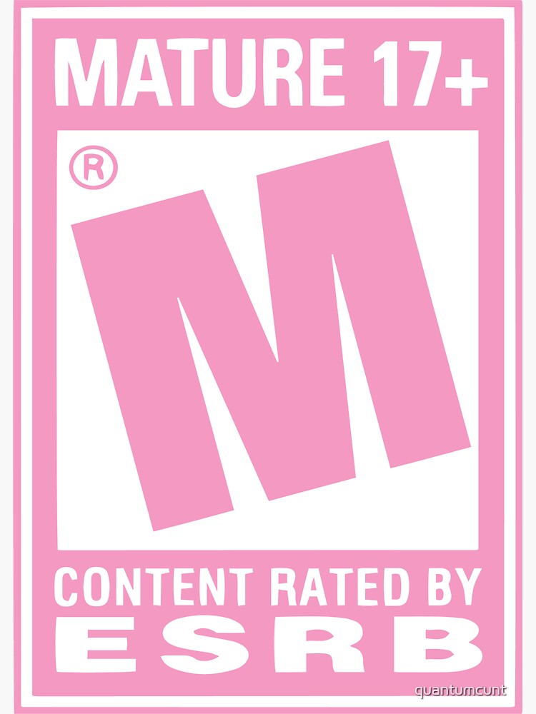 Thumbnail 3 of 3, Sticker, Rated M [Pink] designed and sold by quantumcunt.