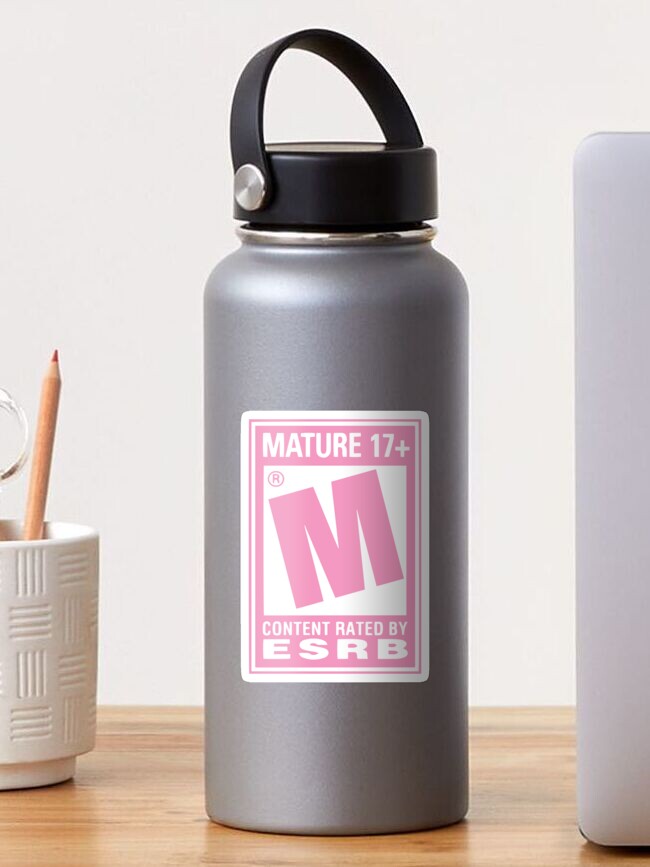 Thumbnail 1 of 3, Sticker, Rated M [Pink] designed and sold by quantumcunt.