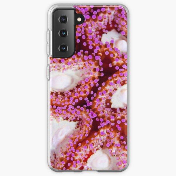 The Anemone Collection - ivory and purple Samsung Galaxy Soft Case