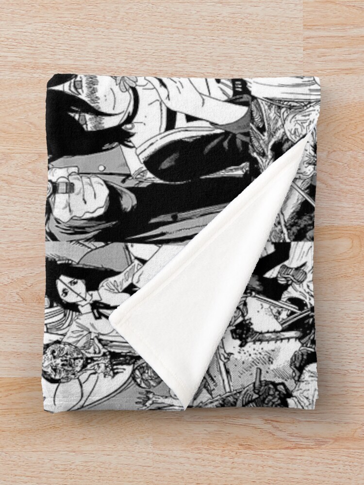 Alternate view of Chainsaw Man Collage Throw Blanket