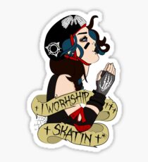 I Worship Skatin Sticker