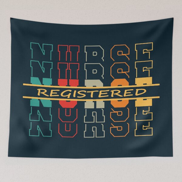 Item preview, Registered Nurse Vintage Stacked Letter Rainbow designed and sold by DebbisPalette.