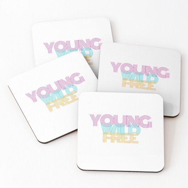 Item preview, Yound Wild and Free phrase designed and sold by MyHappyWorld.