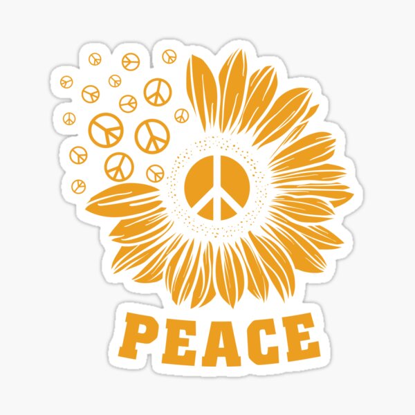 Sunflower Peace Sign Wall Decor – ThriftyHipster