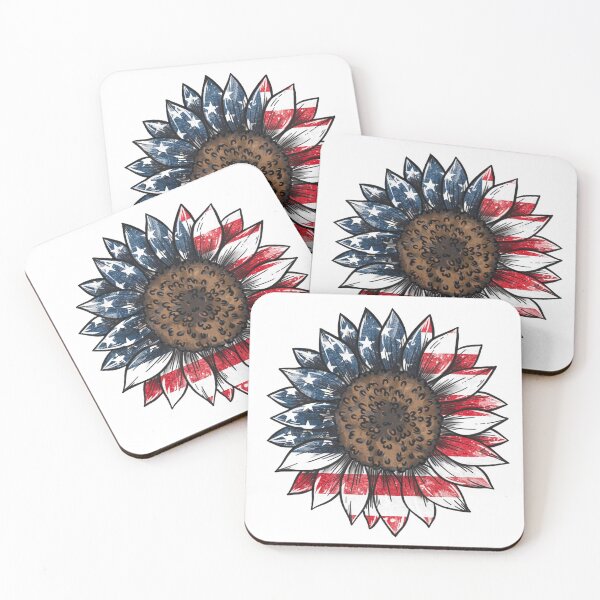 Item preview, American flag sunflower designed and sold by WildPilotLLC.