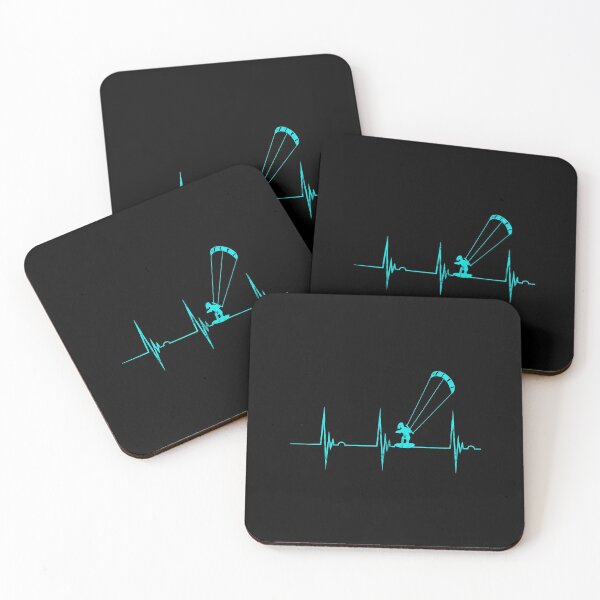 Item preview, Kitesurfing Kitesurfer Heartbeat Ekg Pulse Kiteboard designed and sold by ccombercor.