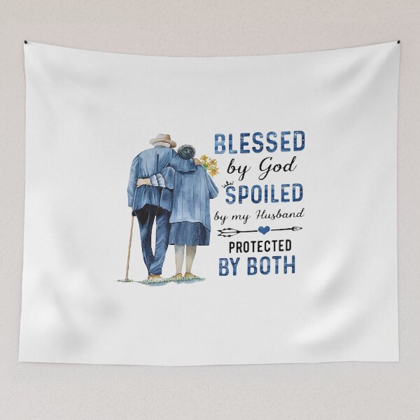 Item preview, BLESSED BY GOD SPOILED BY HUSBAND PROTECTED BY BOTH designed and sold by Emanuel48473.