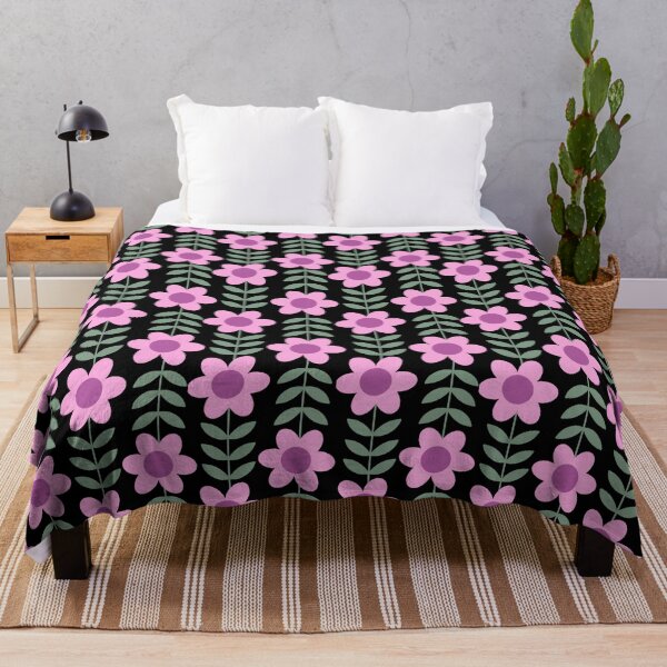 Item preview, Happy Pink Spring Flowers Retro MCM Mid Century Modern designed and sold by Orchyd.