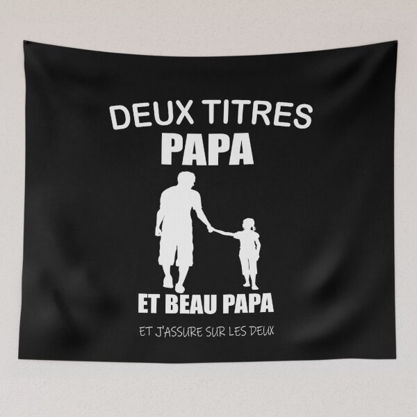 Item preview, Funny Retro Fathers Day Birthday Dad Papa Shirt Deux Titres Papa Et Beau Papa designed and sold by ilias13.