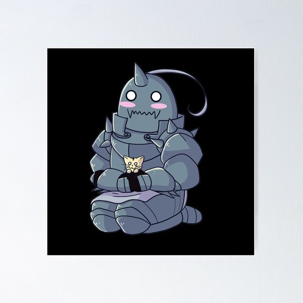Item preview, Chibi Alphonse with Kitten Cute Kawaii Adorable designed and sold by edesignsnz.